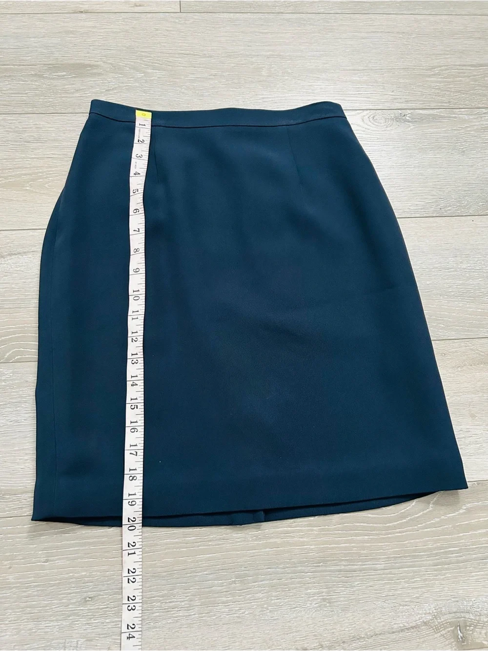 Petite Sophisticate Navy Tailored Pencil Skirt